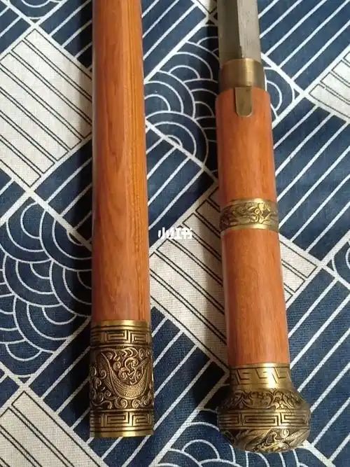 高档酸枝木手工精品手杖剑