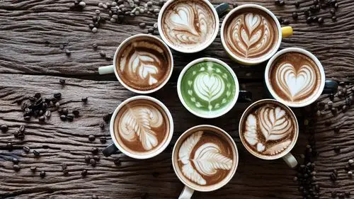 精美细腻咖啡拉花桌面壁纸