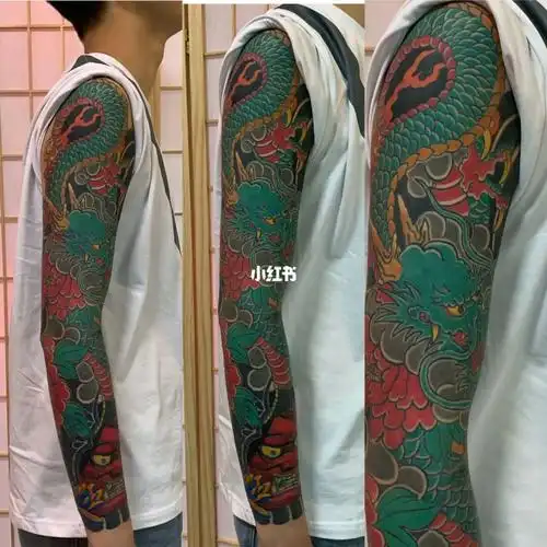 日式老传统纹身  #花臂