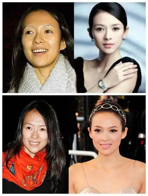妆前"美如花",妆后"乡村大妈",女明星素颜照,尽显她们的"真面目"_镜头