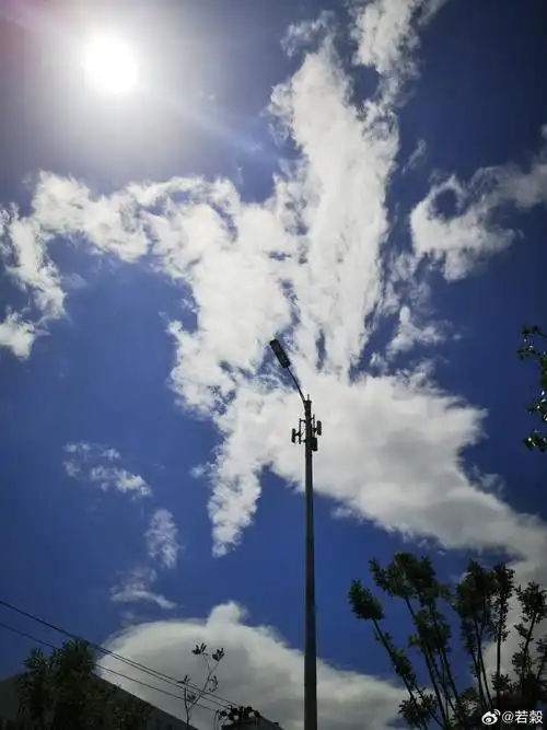 今天的北京颇有秋高气爽的感觉,蓝天白云如醉如画,好一幅绚丽的天空之
