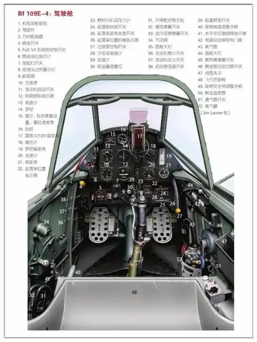 e-5 型取消了翼炮,但在后机身靠近驾驶舱的位置垂直向下安装了一台