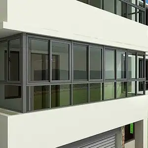 常州永固断桥铝门窗 双层钢化玻璃隔音推拉窗 铝合金门窗 封阳台