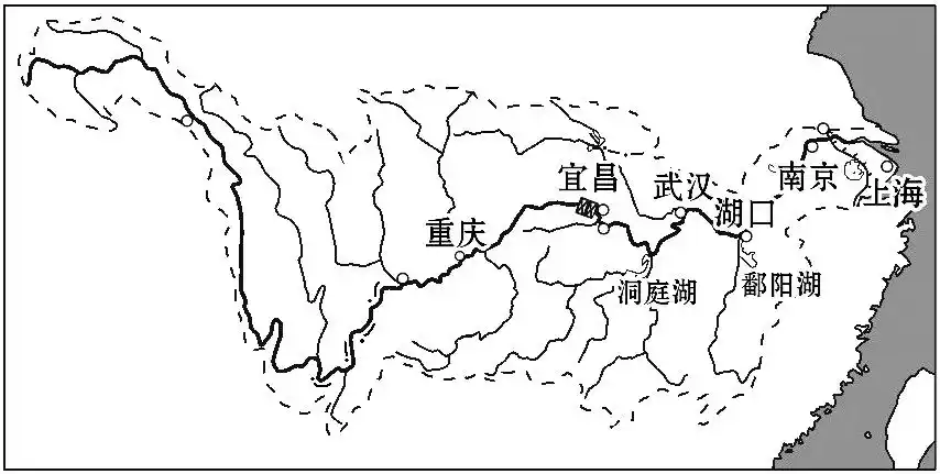 (2)长江横贯东西,支流众多,水运便利,被誉为"