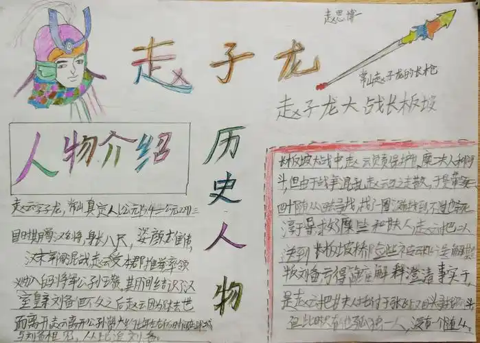 简单的历史人物故事手抄报简单的手抄报