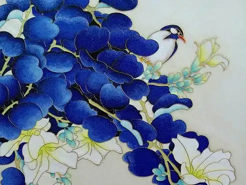 艺术-绘画644136年前景泰蓝金丝彩釉沙画手工艺-其他手工艺9408186年