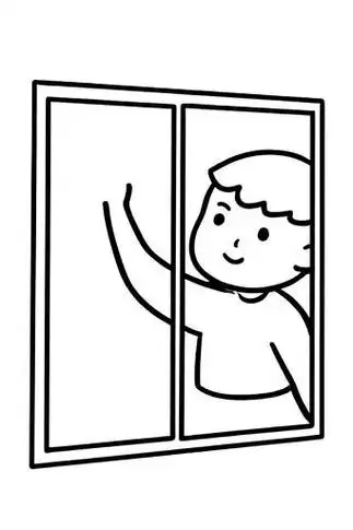 🧼擦窗户简笔画✨