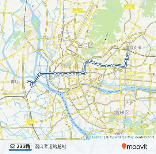 公交233路的线路图