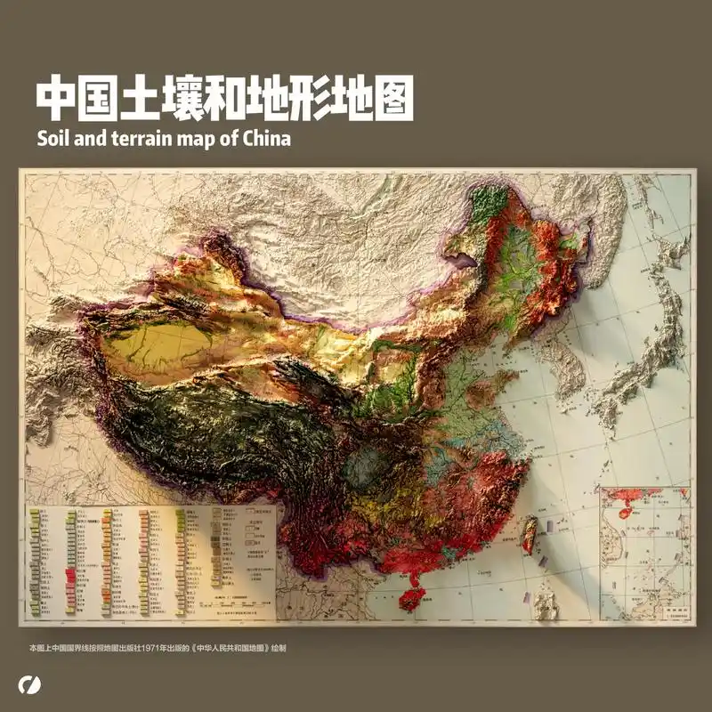 中国地图 #地形图 #地图 #地理 # - 抖音