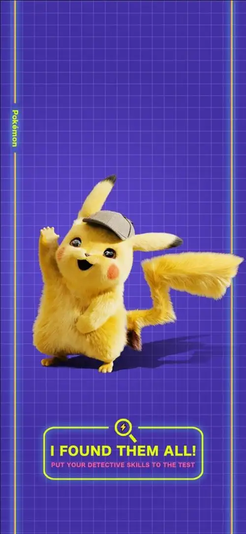 大侦探皮卡丘电影海报手机全面屏壁纸