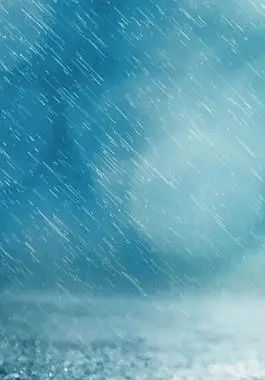 蓝色下雨雨季h5背景素材