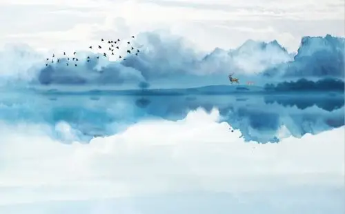 图文寓意  水墨山水间