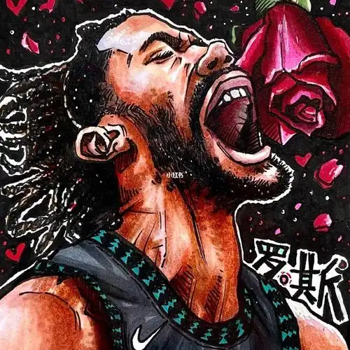 罗斯  #德里克罗斯  #手绘  #马克笔  #nba  #绘画  #篮球  #玫瑰
