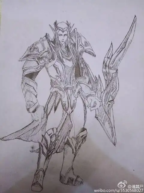 后羿武器简笔画