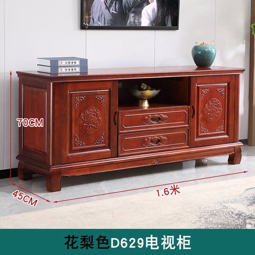 鸣沐加高香樟木全实木电视柜客厅家用中式雕花条柜农村长条形电视机柜