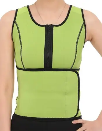 橡胶塑身背心 连体收腹托胸 黑色紧身美体塑身衣zyx 柠檬绿 xxxl