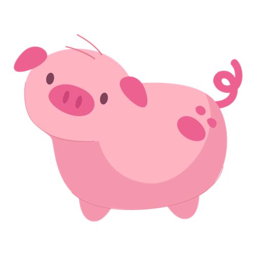 卡通小猪矢量图