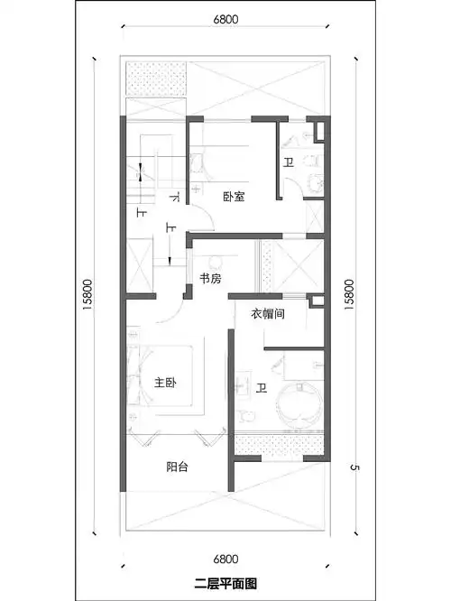 自建房图纸7x16(窄小面宽自建房户型