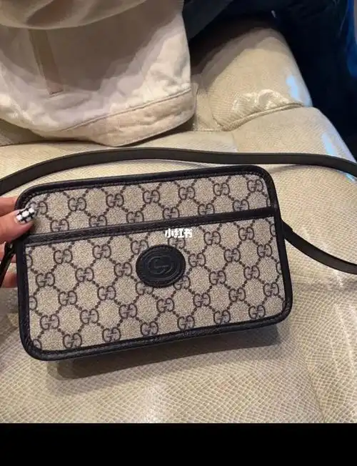 gucci男包相机包老花斜挎邮差包古驰盒子包