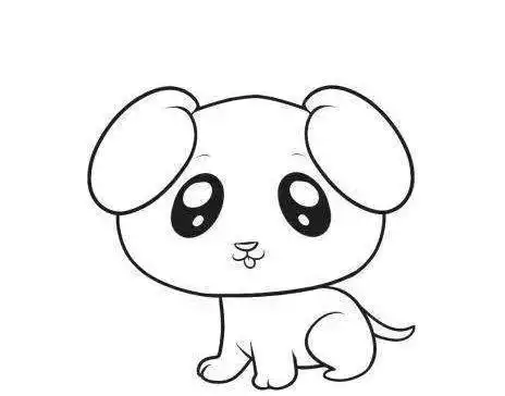 的儿童动物简笔画儿童简笔画可爱的小狗画法步骤图片二简笔画狗狗头像