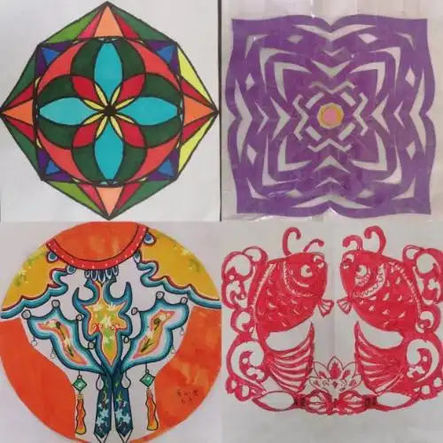 宝鸡一中绘对称图案展数学魅力