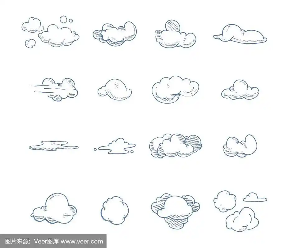 矢量涂鸦大集手绘云