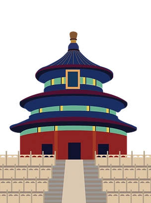 北京电视台北京城市标志性建筑插画元素卡通北京城市标志性建筑插画