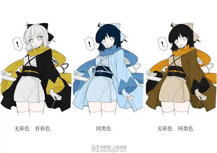 作业:零基础学动漫上色入门之色感的画法与训练 - 柳柒 - 轻微课