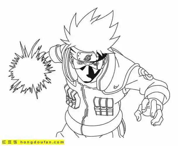 稻田间的稻草人12张齐木卡卡西涂色图片火影忍者迷