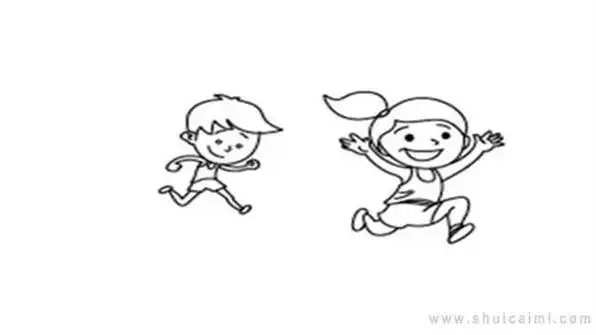 小人简笔画幼儿运动会动作简笔画运动健身简笔画运动小人儿简笔画中班