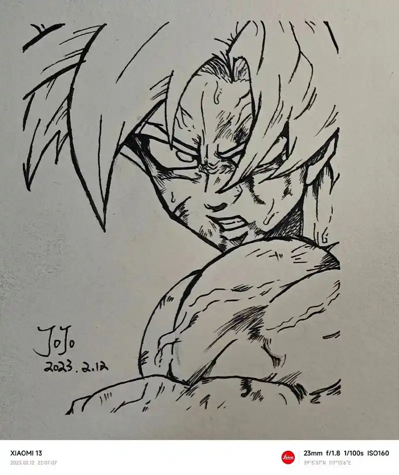 手绘 #日常瞎画 #龙珠 #卡卡罗特 - 抖音