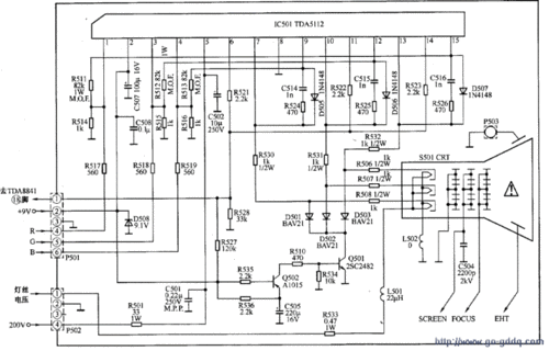 tcl王牌2911d彩电末级视放电路分析