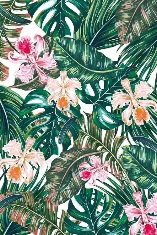 北欧清新田园艺术植物花卉装饰画卧室挂画