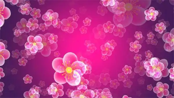 粉色浪漫旋转鲜花婚庆婚礼led动态背景视频素材-92素材网