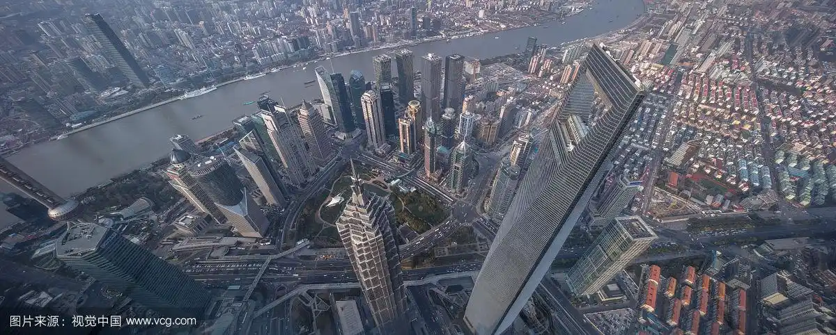俯瞰上海全景