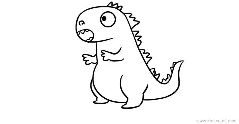 哥斯拉儿童画怎么画 哥斯拉简笔画画法