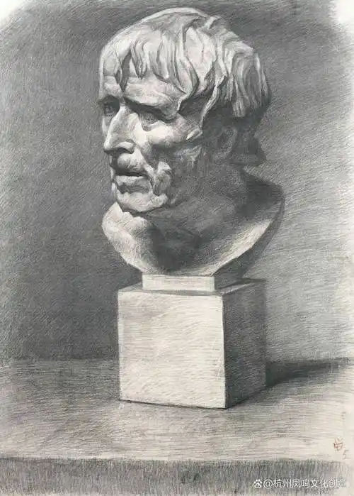 美院附中班集训:央美附中素描石膏像精选作品