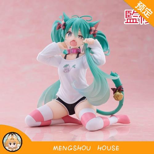 正版 taito 初音未来 猫耳短袖t恤衫 desktop cute 坐姿 景品手办