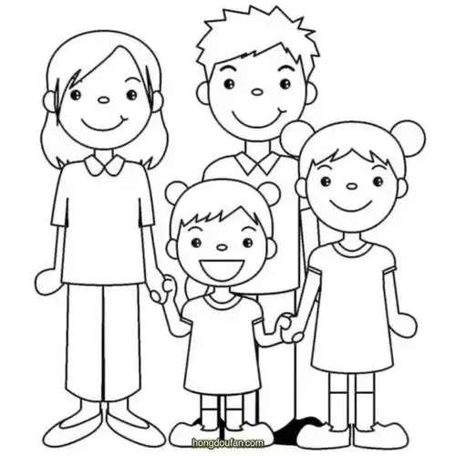 简笔画一家三口,一家三口简笔画怎么画(13张爸爸妈妈爷爷奶奶弟弟妹妹