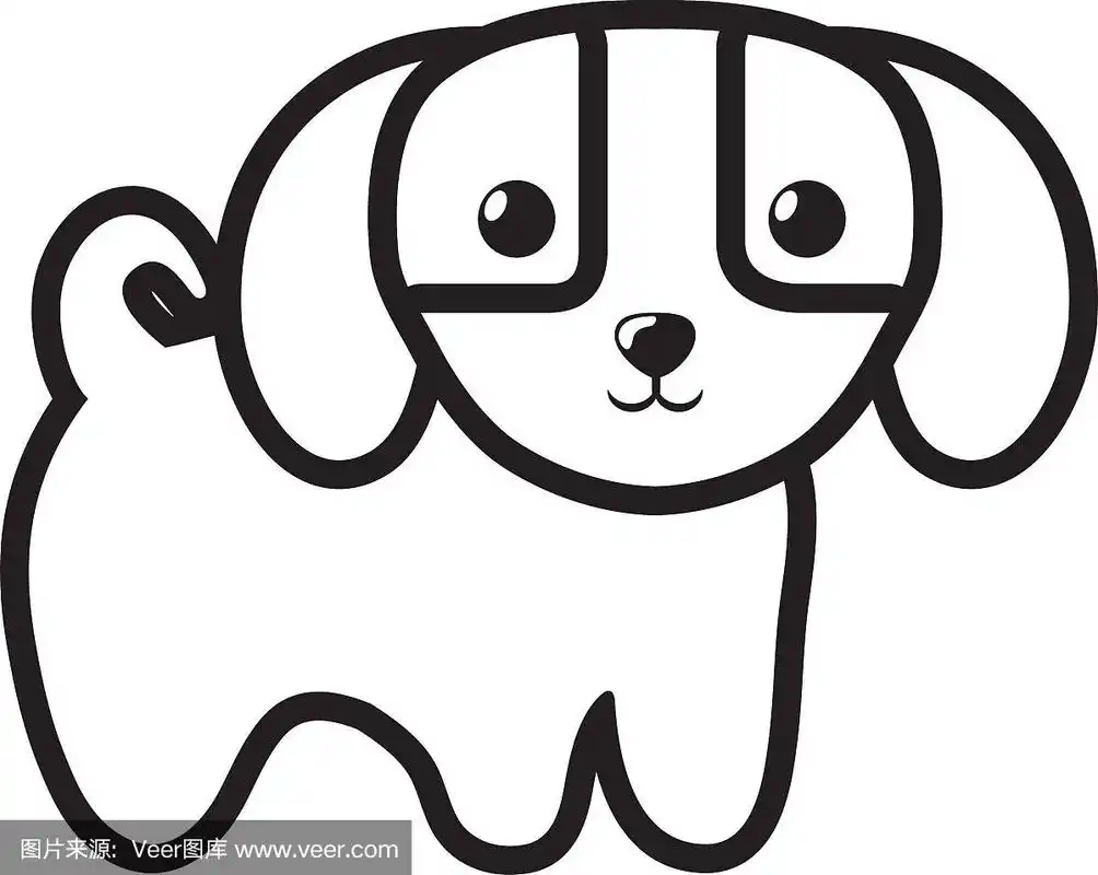 小狗小狗可爱的轮廓