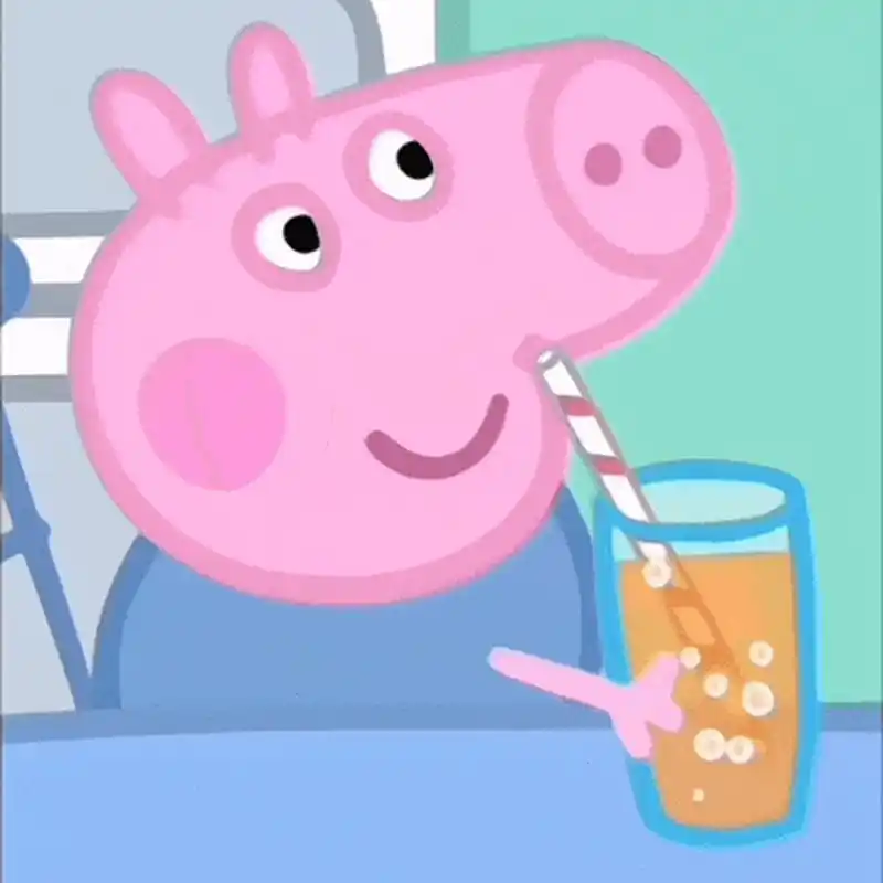 小猪乔治吃播吃东西表情包#表情包