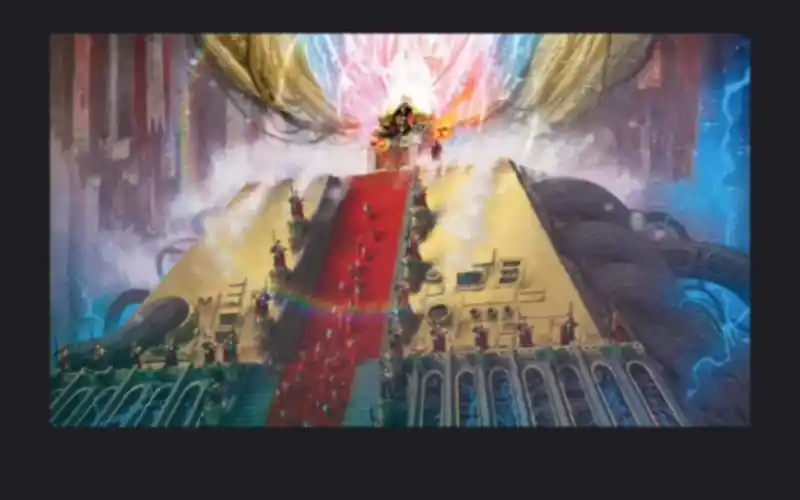 战锤40k名画:黄金王座上的帝皇