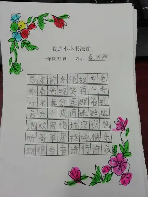 我是小小书法家