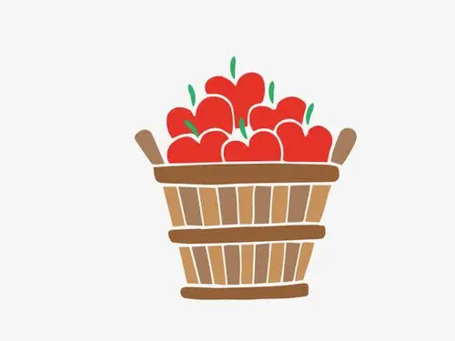 果篮苹果卡通矢量素材免抠素材免费下载_觅元素51yuansu.com