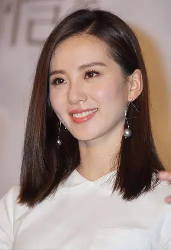 刘诗诗 有三角形和金属曲线组成的线性长耳环,使你的发型不再单调