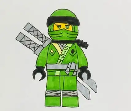 幻影忍者简单的画法绿色忍者幻影忍者简笔画怎么画步骤教程