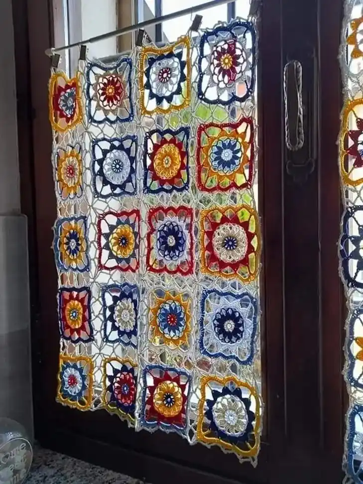 美丽的钩织门帘附图解,操练起来吧.#图解#爱生活爱钩织 #钩 - 抖音