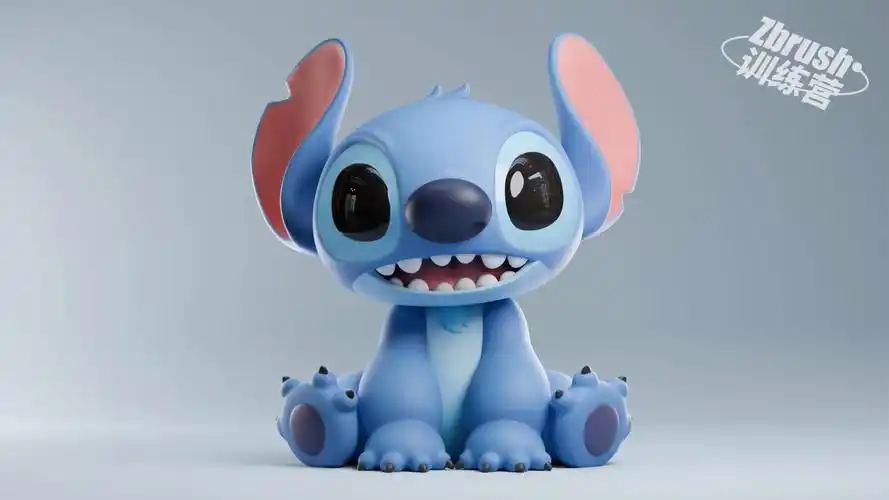 【zbrush教程】史迪奇制作流程分享(含三维文件分享)