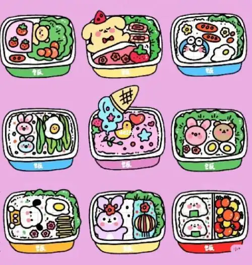 盒饭简笔画