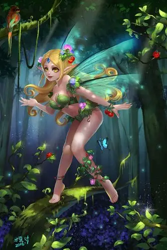 森林里的小精灵.插画师--橙汁.